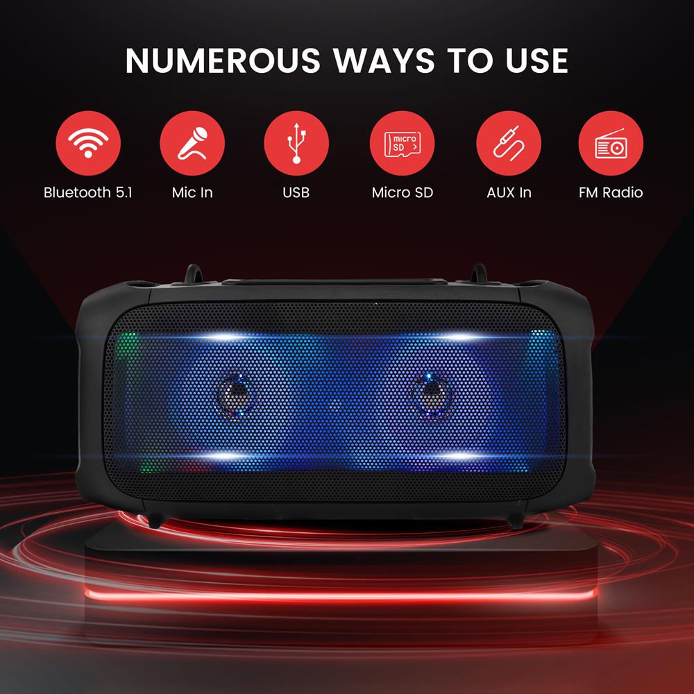 product image number 3 for Pyle Wireless Bt Boombox Stereo Speaker