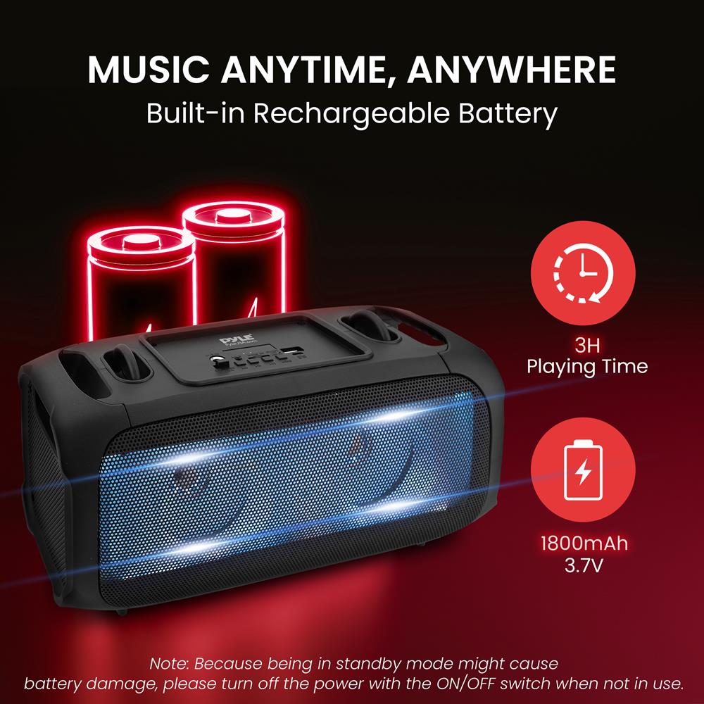 product image number 5 for Pyle Wireless Bt Boombox Stereo Speaker