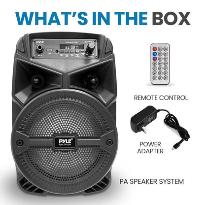Rechargeable Bluetooth PA Speaker 240W, LED Lights, 6.5" Subwoofer