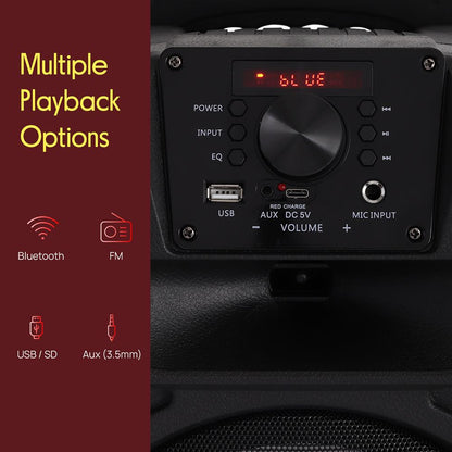 Portable Bluetooth PA Speaker 400W Rechargeable LED Lights