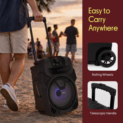 Portable Bluetooth PA Speaker 400W Rechargeable LED Lights