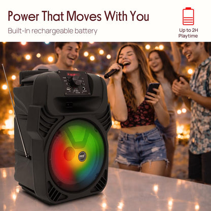 Portable Bluetooth PA Speaker 400W Rechargeable LED Lights