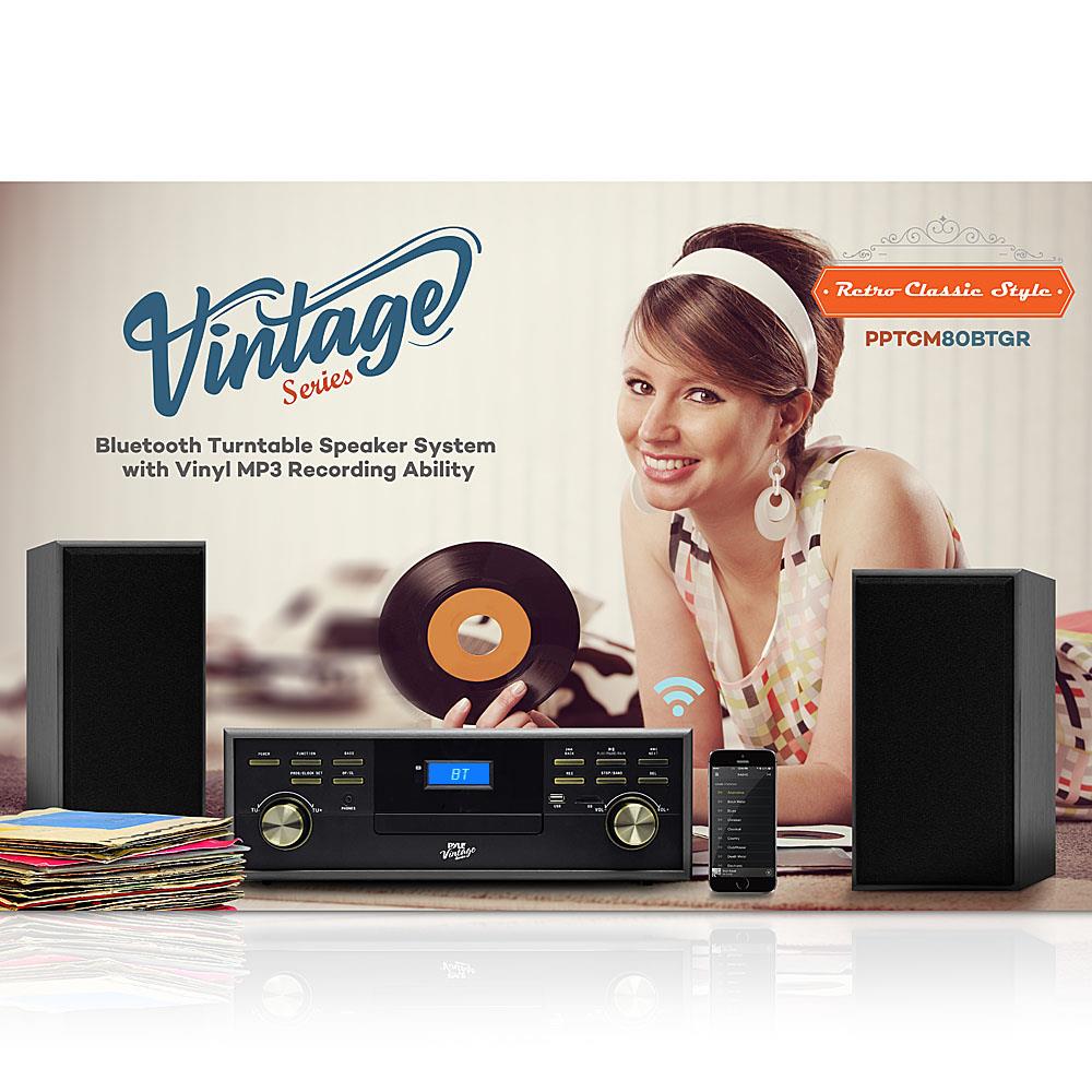 product image number 6 for Pyle Bluetooth Record Player & Radio Speaker