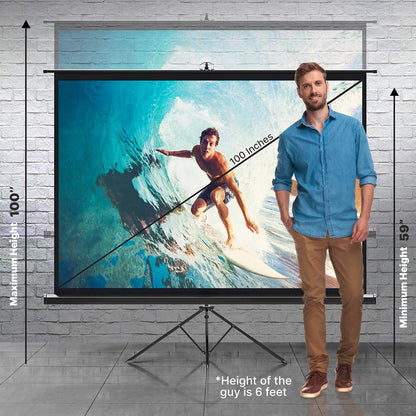 product image number 3 for Pyle Tripod Stand Projector Screen
