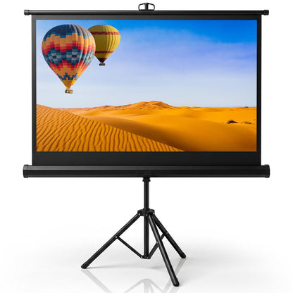 120" Portable Projector Screen - Quick Setup, Matte White, Tripod Stand