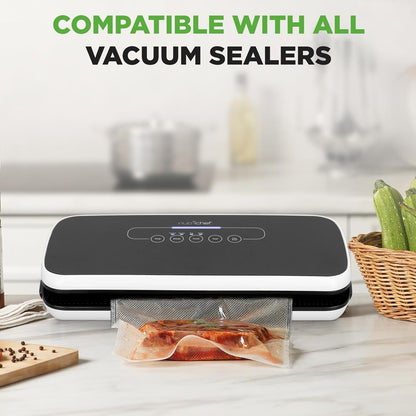Vacuum Sealer Bags 20ft Multi-Layered Reusable Food-Grade Clear Rolls
