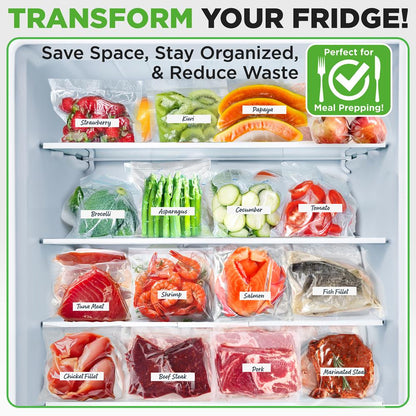 Vacuum Sealer Bags 20ft Multi-Layered Reusable Food-Grade Clear Rolls