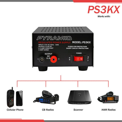 product image number 4 for Pyramid 2.5 Amp Hobbyist Bench Power Supply