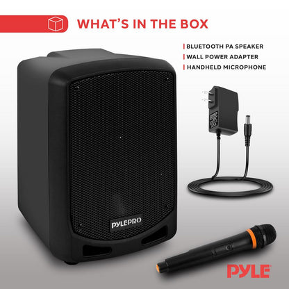 Bluetooth Karaoke PA Speaker, Portable 600W, Rechargeable, Wireless Mic