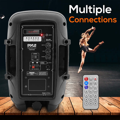 800W Portable Bluetooth PA Speaker, Rechargeable, UHF Mic, 8" Subwoofer
