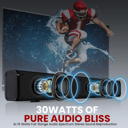 Home Theater Soundbar - Wireless Streaming, HDMI/ARC, Extended Bass