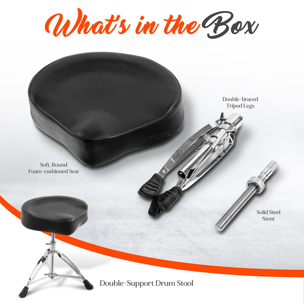 product image number 7 for Pyle Double-Support Drum Stool