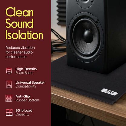 Speaker Riser Foam - Reduces Vibration - High-Density Foam - 15"x15"x1.8"