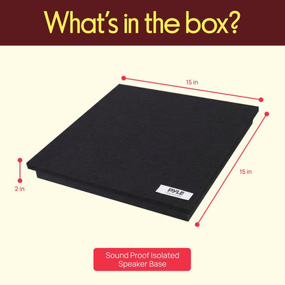 Speaker Riser Foam - Reduces Vibration - High-Density Foam - 15"x15"x1.8"