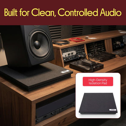 Speaker Riser Foam - Reduces Vibration - High-Density Foam - 15"x15"x1.8"