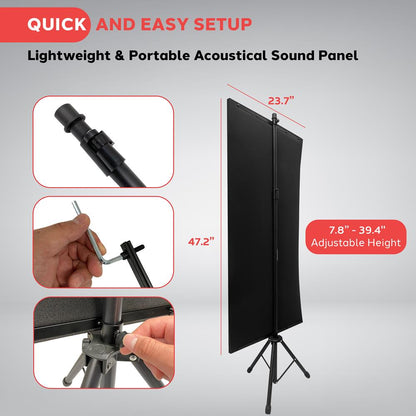 Acoustic Isolation Shield for Optimal Sound, 2" Foam, Charcoal Gray