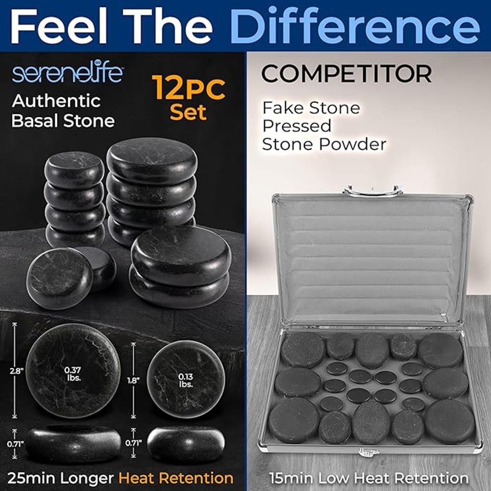 product image number 3 for SereneLife Multifunction Heating Stone Massager Wit