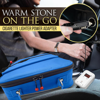 Portable Massage Stone Warmer - Relieve Tension, Basalt Stones, Blue