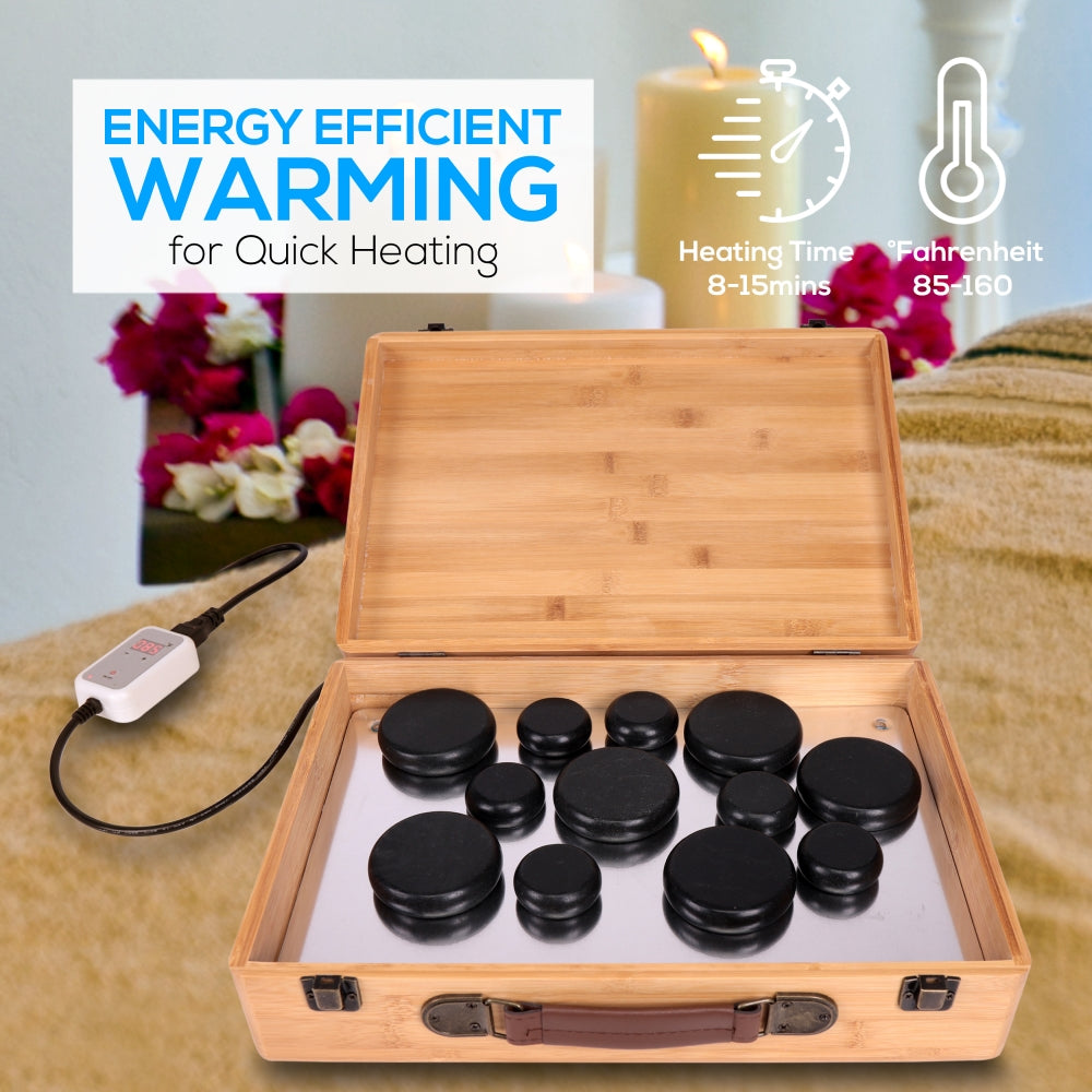 product image number 2 for SereneLife Hot Stone Massage Kit