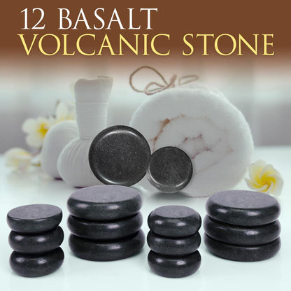 Hot Stone Massage Kit - Relieve Muscle Tension - Basalt Stones