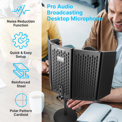 product image number 3 for Pyle Tabletop Compact Microphone Kit