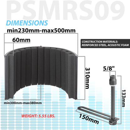 product image number 5 for Pyle Microphone Isolation Shield