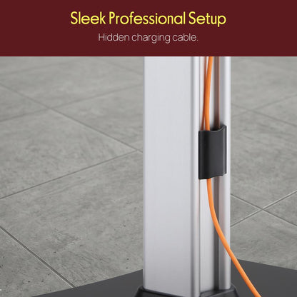 Tablet Security Stand Anti-Theft Lock Adjustable Aluminum Floor Mount