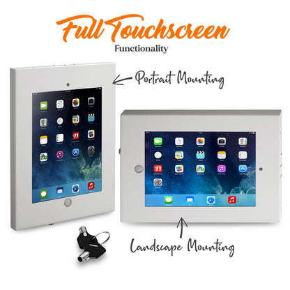Tablet Security Wall Mount - Anti-Theft Lock, Steel, Fits iPad 2-4/Air