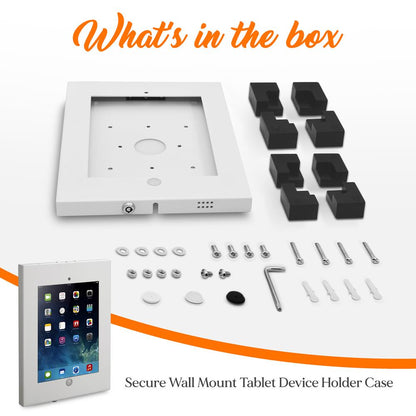 Tablet Security Wall Mount - Anti-Theft Lock, Steel, Fits iPad 2-4/Air