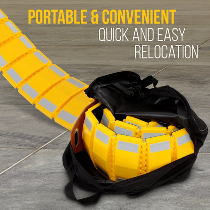 Portable Speed Bump - Quick Deploy, Reinforced Polypropylene, Yellow
