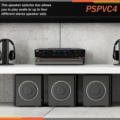 4-Ch. Stereo Speaker Selector