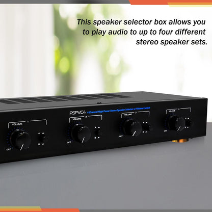 4-Ch. Stereo Speaker Selector