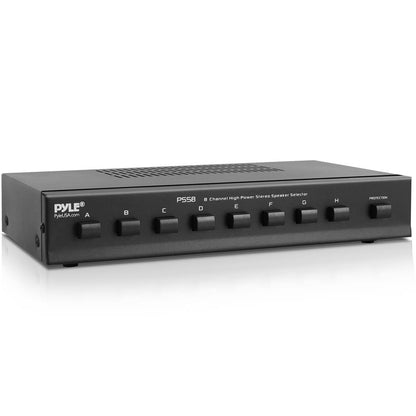 8-Way High Power Stereo Speaker Selector Box with Control