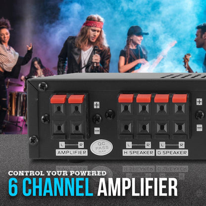 8-Way High Power Stereo Speaker Selector Box with Control