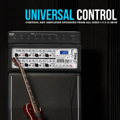 8-Way High Power Stereo Speaker Selector Box with Control
