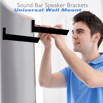 Adjustable Speaker Wall Mount Brackets, 110 lbs Capacity, Steel, 2 Pack