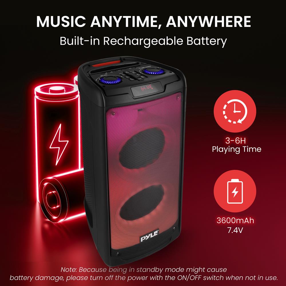 product image number 5 for Pyle Bluetooth Pa Speaker & Microphone System