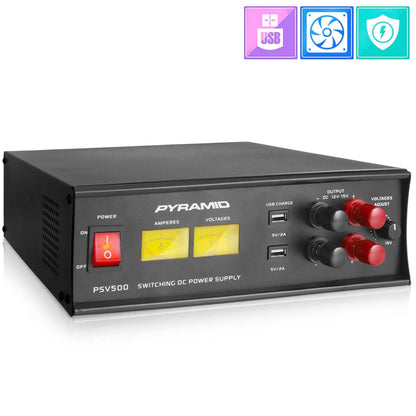 Universal Power Converter 50A Adjustable 12-15V 2 USB Ports Overload Protection
