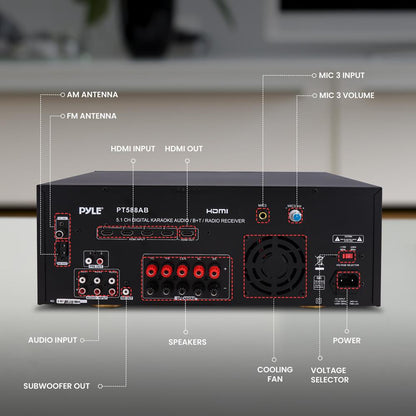 5.1-Ch. Bluetooth Home Theater Receiver
