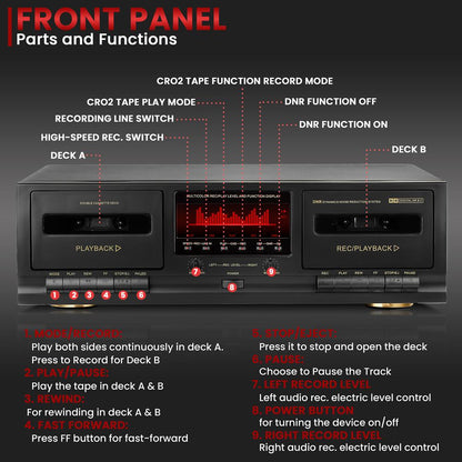Dual Cassette Deck Stereo