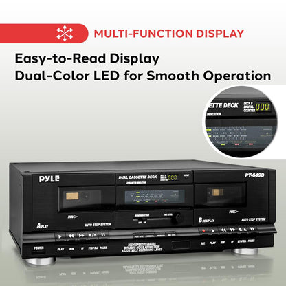 Dual Cassette Deck With Record Ability