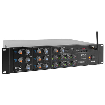 8-Channel Bluetooth Amplifier 4000W Multi-Zone Mixer with USB/AUX