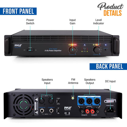 2-Ch. Bluetooth Pro Audio Amplifier