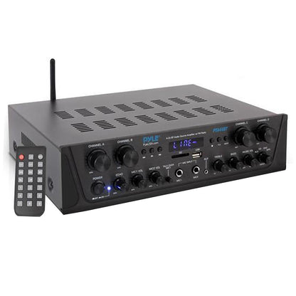 500W 4-Channel Bluetooth Amplifier with FM Radio
