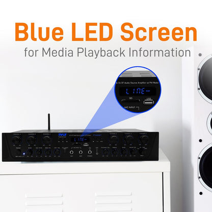 Bluetooth 6-Channel Amplifier with Radio and USB
