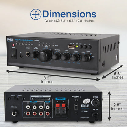 Pyle Mini Stereo Amplifiers Usb
