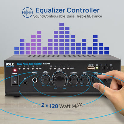 Pyle Mini Stereo Amplifiers Usb