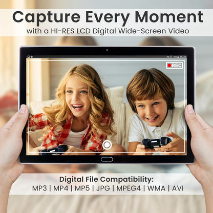 10.1" Full HD Android Tablet for Kids, Quad-Core, Long Battery, Blue