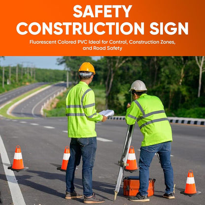 12" Pvc Cone - 6 Pieces High Visibility Structurally Stable For Traffic, Parking, And Construction Safety (Orange)