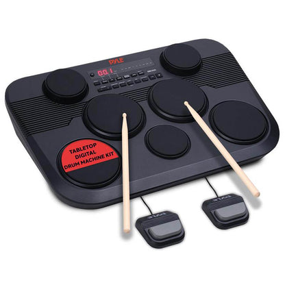 Electronic Drum Kit, Portable Design, 7 Touch Pads, USB & MIDI Outputs